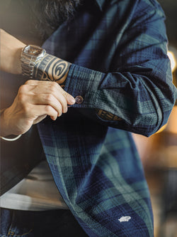 Vintage Teal Plaid Cotton Shirt